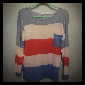 Multicolor Loose Long Sleeve Shirt